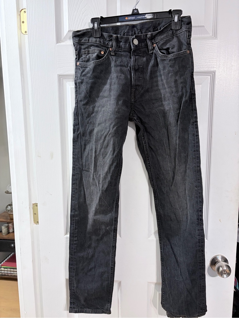 H&M &Denim Men’s Black Faded Slim Fit Jeans Size 30